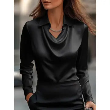 Long Sleeve Classic Dress Blouse