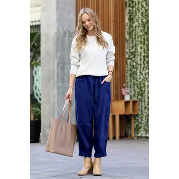 Vintage Wash Baggy Corduroy Pants